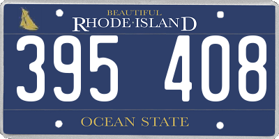 RI license plate 395408