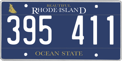 RI license plate 395411