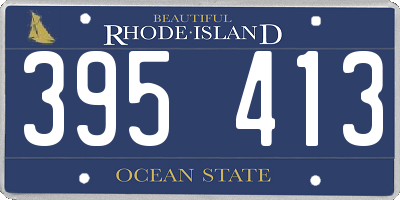 RI license plate 395413