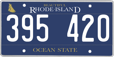 RI license plate 395420