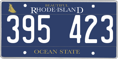 RI license plate 395423