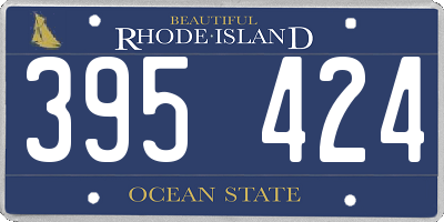 RI license plate 395424