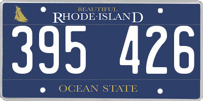 RI license plate 395426