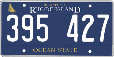 RI license plate 395427
