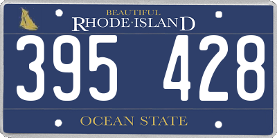 RI license plate 395428