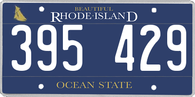 RI license plate 395429