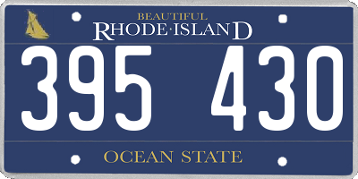 RI license plate 395430