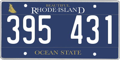 RI license plate 395431