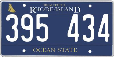 RI license plate 395434