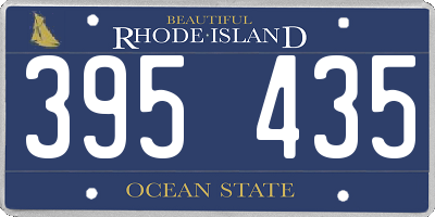 RI license plate 395435