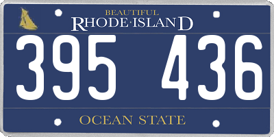 RI license plate 395436