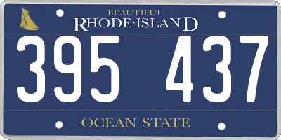 RI license plate 395437