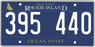 RI license plate 395440