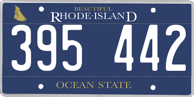 RI license plate 395442