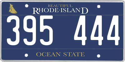 RI license plate 395444