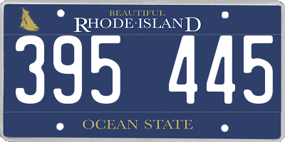 RI license plate 395445
