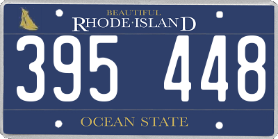 RI license plate 395448