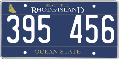 RI license plate 395456