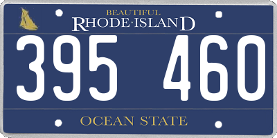 RI license plate 395460