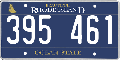RI license plate 395461