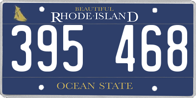 RI license plate 395468
