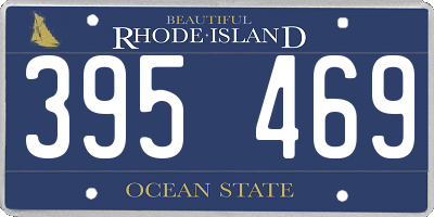 RI license plate 395469