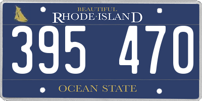 RI license plate 395470