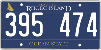 RI license plate 395474