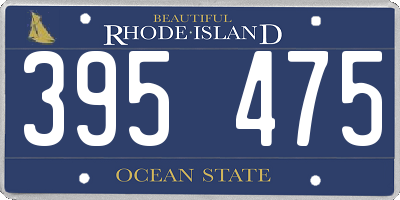 RI license plate 395475