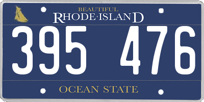 RI license plate 395476