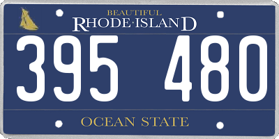 RI license plate 395480
