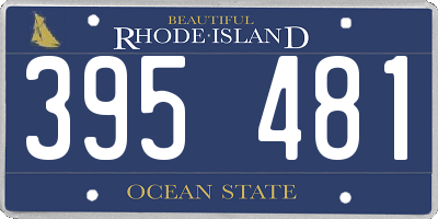 RI license plate 395481