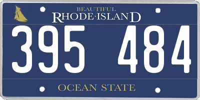 RI license plate 395484
