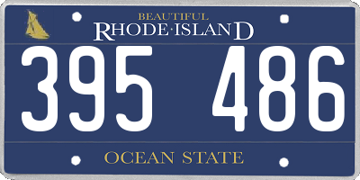 RI license plate 395486