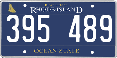 RI license plate 395489
