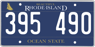 RI license plate 395490