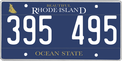 RI license plate 395495