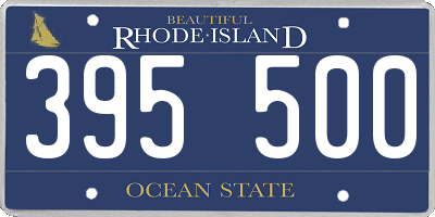 RI license plate 395500