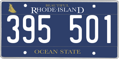 RI license plate 395501