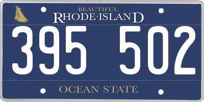 RI license plate 395502