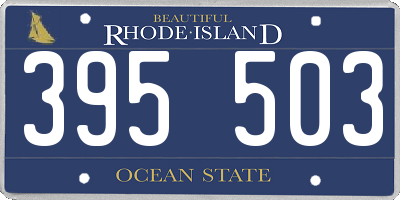 RI license plate 395503