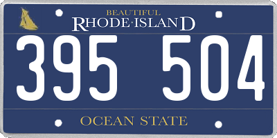 RI license plate 395504