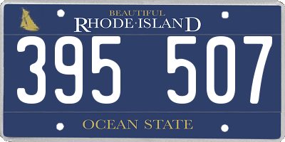 RI license plate 395507