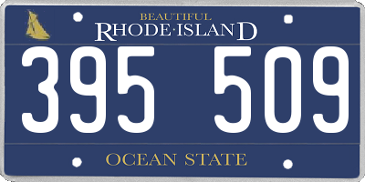 RI license plate 395509