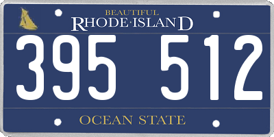 RI license plate 395512
