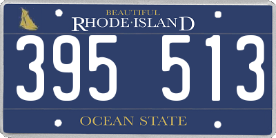 RI license plate 395513