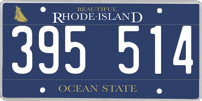 RI license plate 395514