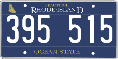 RI license plate 395515