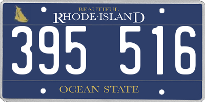 RI license plate 395516