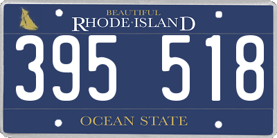 RI license plate 395518